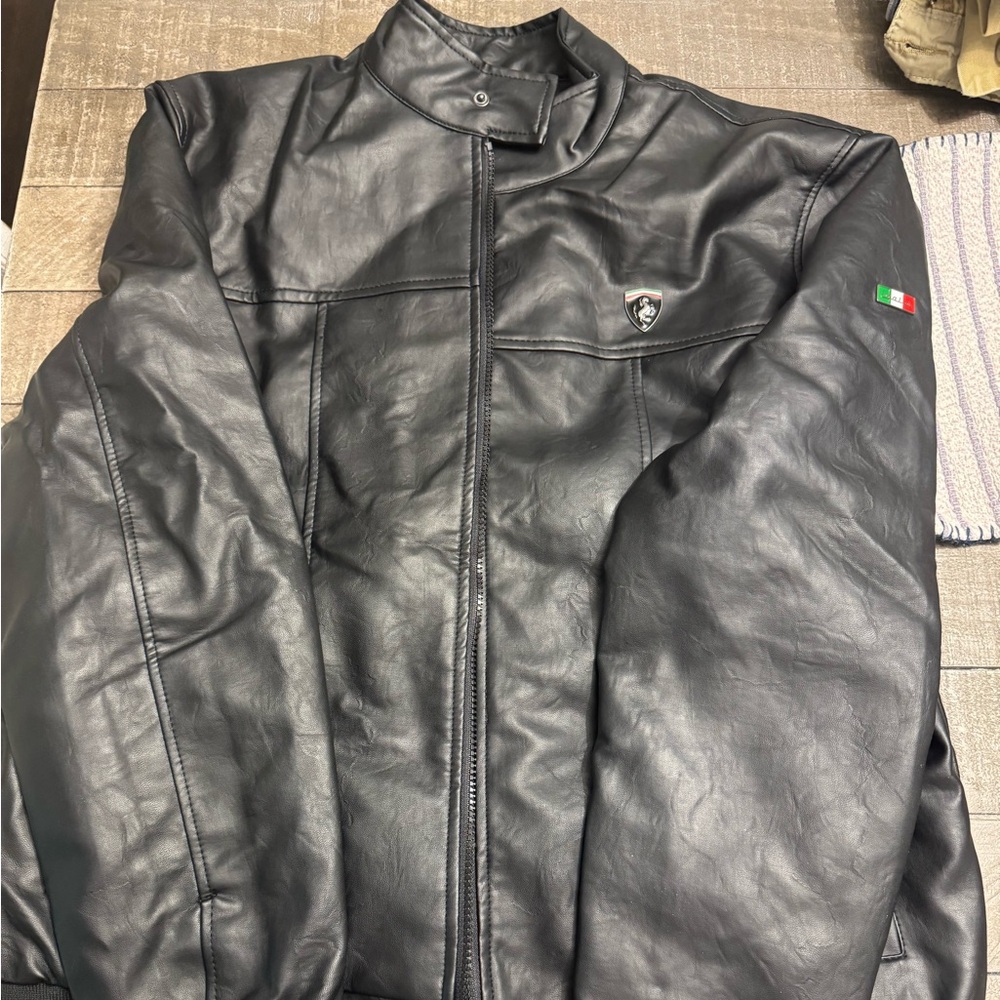 Bv mens leather jacket nwt